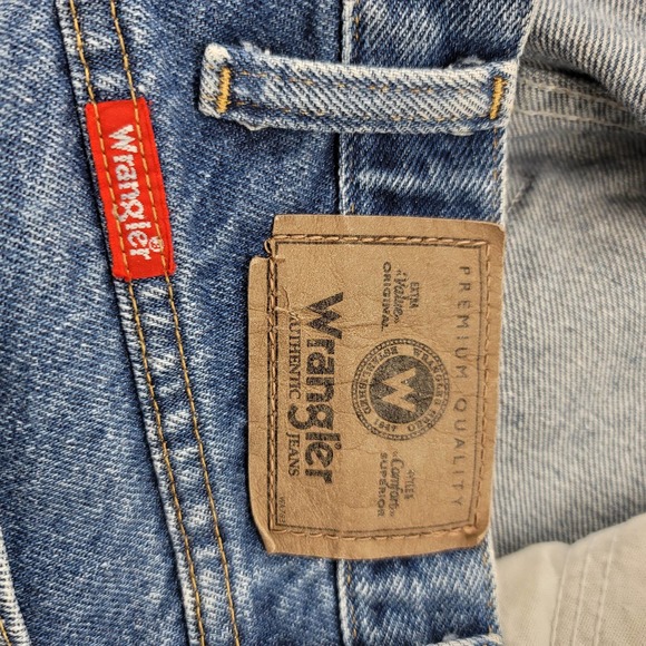 Wrangler Jeans Mens 38x29 Blue Denim Straight Leg Medium‎ Wash Cowboy Mid Rise - Picture 8 of 14